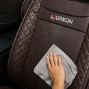 Kit Completo de Capas para Banco de Carro Nureon Universal 5 Lugares Com Airbag + Tapetes e Capa de Volante