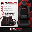 Kit Completo de Capas para Banco de Carro Nureon Universal 5 Lugares Com Airbag + Tapetes e Capa de Volante