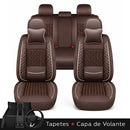 Kit Completo de Capas para Banco de Carro Nureon Universal 5 Lugares Com Airbag + Tapetes e Capa de Volante
