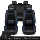 Kit Completo de Capas para Banco de Carro Nureon Universal 5 Lugares Com Airbag + Tapetes e Capa de Volante